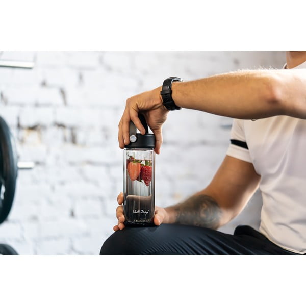 Crna staklena boca za vodu 350 ml Fuori – Vialli Design-image-2