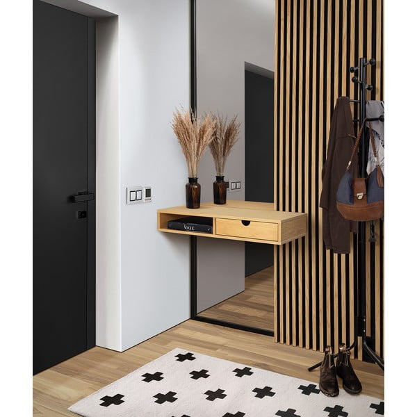 Noćni ormarić u dekoru hrasta s policama u prirodnoj boji Farsta - Woodman-image-1