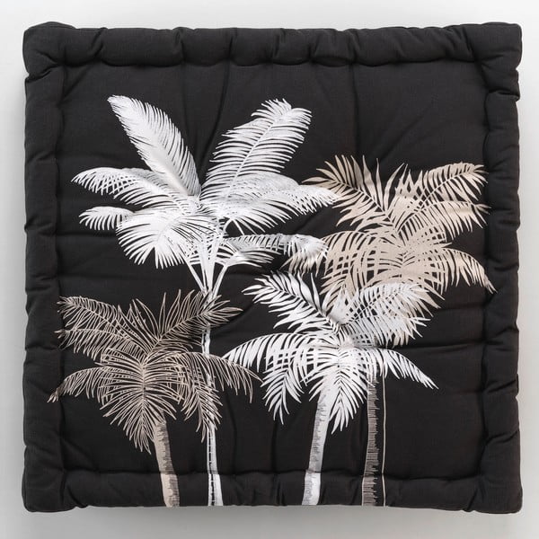 Bijela/crna vreća za sjedenje Ethno Palm – douceur d'intérieur