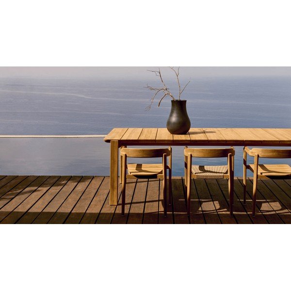 Vrtni stol od masivne tikovine 102x220 cm Icaro – Kave Home-image-2