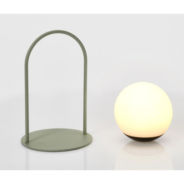 Zelena LED stolna lampa s mogućnosti zatamnjivanja s plastičnim sjenilom (visina 21 cm) Pansy – Bizzotto-image-1