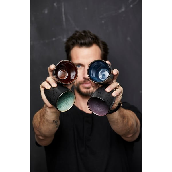 Crne keramičke šalice u setu 4 kom za latte 270 ml Gastro Black/Mix – Bitz-image-3