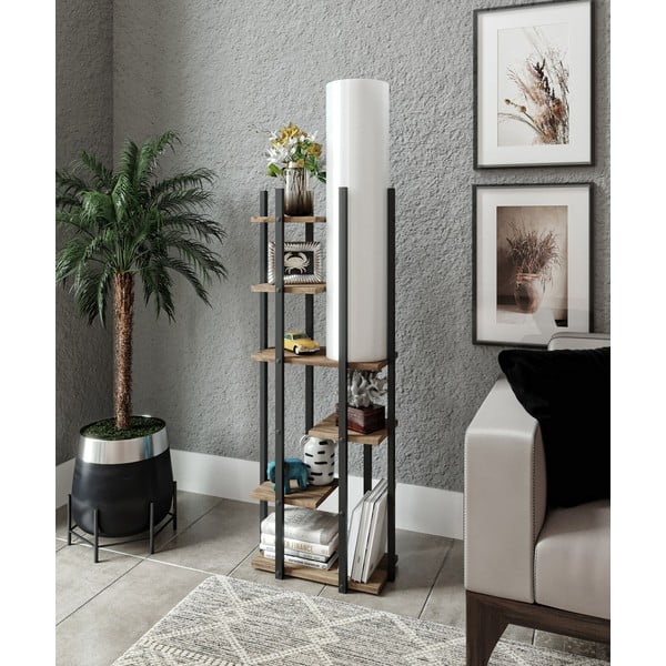 Crno-bijela/u prirodnoj boji stojeća svjetiljka (visina 84 cm) Vogue – Opviq lights-image-2