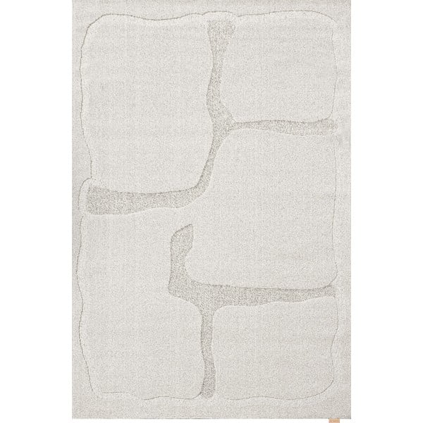 Svijetlo sivi vunen tepih 200x300 cm Morphic Organica – Agnella