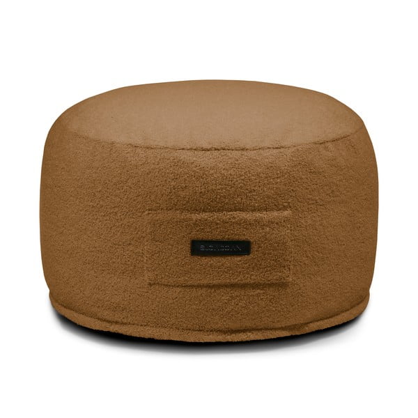 Smeđi tabure od bouclé tkanine Om 60 – SLOWDOWN