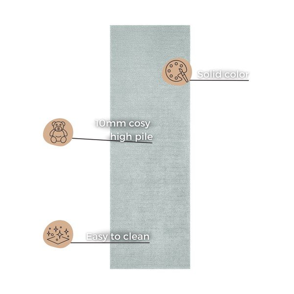 Svijetloplava podloga metvice Rugs SuperSoft, 80 x 250 cm-image-4