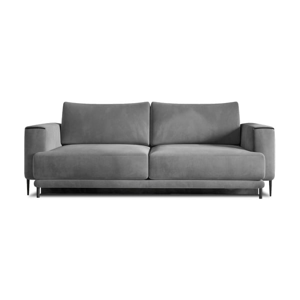 Smeđe-siva baršunasti sklopiva/s prostorom za odlaganje sofa 260 cm Dalia – ELTAP