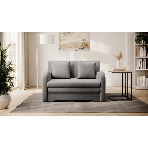 Siva baršunasti sklopiva sofa 130 cm Ario – ELTAP-image-1