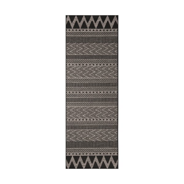 Crno-bež vanjski tepih NORTHRUGS Sidon, 70 x 200 cm