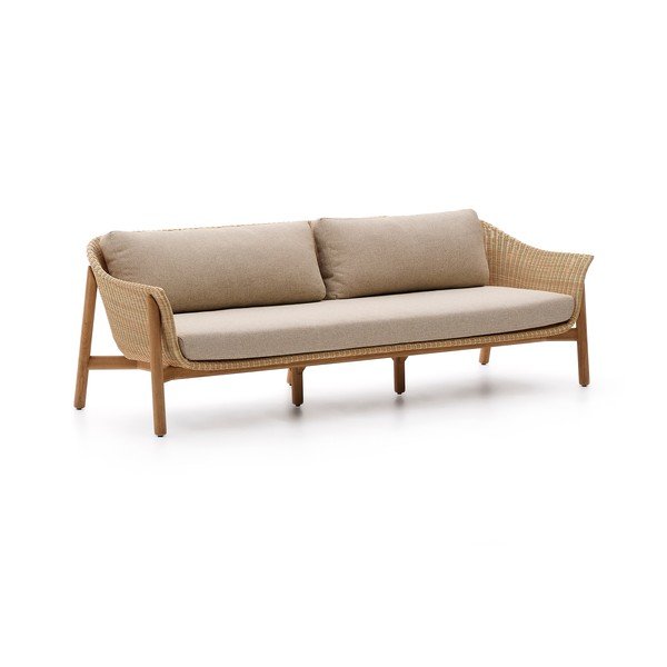 Bež/u prirodnoj boji podstavljena vrtna sofa Galea – Kave Home