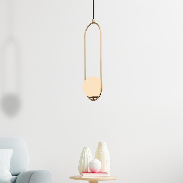 Viseća svjetiljka zlatne boje Squid Lighting Arch, visina 146 cm-image-2