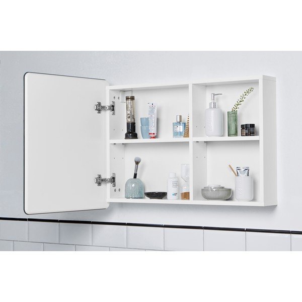 Bijeli zidni/s ogledalom kupaonski ormarić 80x58 cm Color Bath – Tom Tailor-image-1