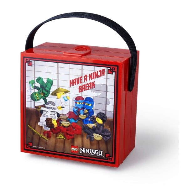 Crvena kutija za pohranu s LEGO® Ninjago ručkom