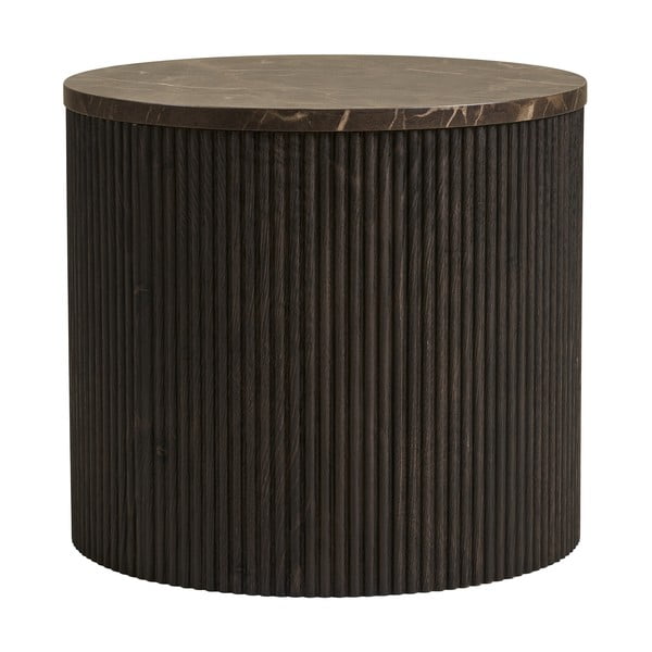 Okrugao pomoćni stol s pločom stola u mramornom dekoru ø 45 cm Rota – House Nordic-image-3