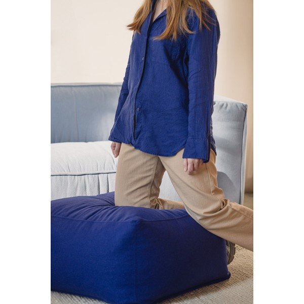 Plavi vunen tabure Keno – noo.ma-image-2