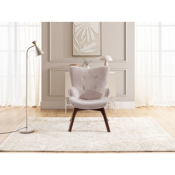 Svijetlo ružičasta fotelja od samta Niko – Ropez-image-1