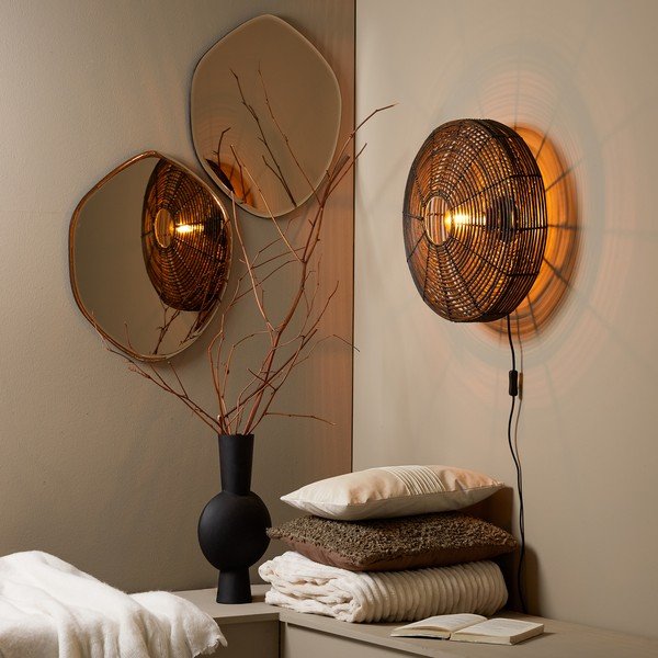 Crna zidna lampa Mataka - Light & Living-image-2