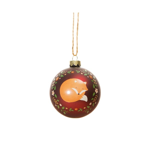 Stakleni ukras za božićno drvce Woodland Fox – Sass & Belle
