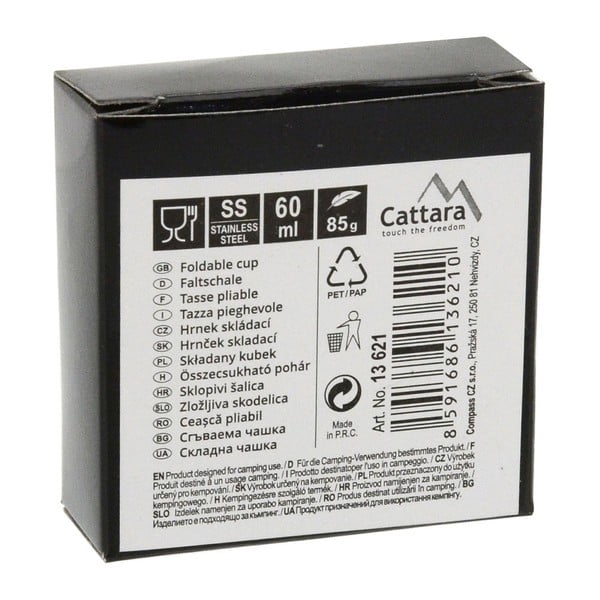 Cattara sklopiva šalica od nehrđajućeg čelika, 60 ml-image-2