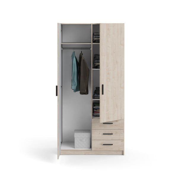 Ormar u dekoru hrasta u prirodnoj boji 99x200 cm Sprint – Tvilum-image-2