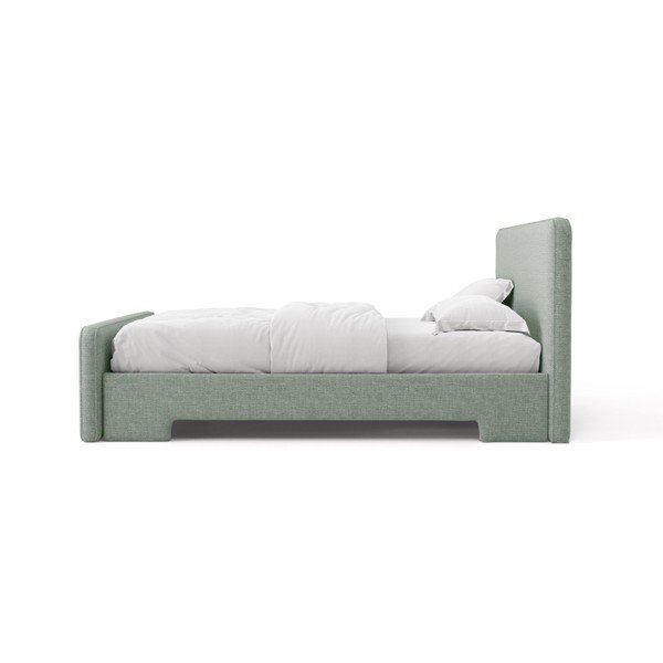 Mentol zeleni tapecirani bračni krevet s podnicom 160x200 cm Eda – Micadoni -image-3