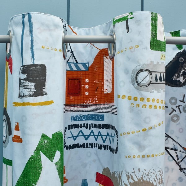 Plave dječje zavjese u setu 2 kom 168x183 cm Digger Dreams – Catherine Lansfield-image-3