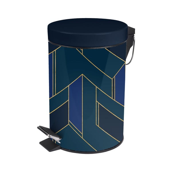 Tamno plava metalna kanta za smeće s pedalom 3 l Achille – douceur d'intérieur