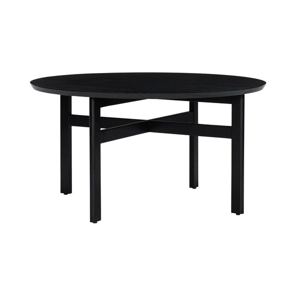 Crni okrugao stolić za kavu ø 80 cm Fjord – Hübsch-image-2