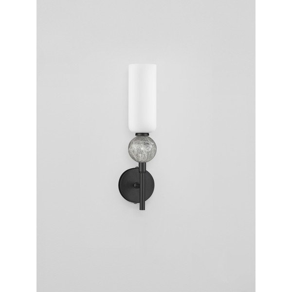 Mat crna zidna lampa od kamenine Filomena – Nova Luce-image-4