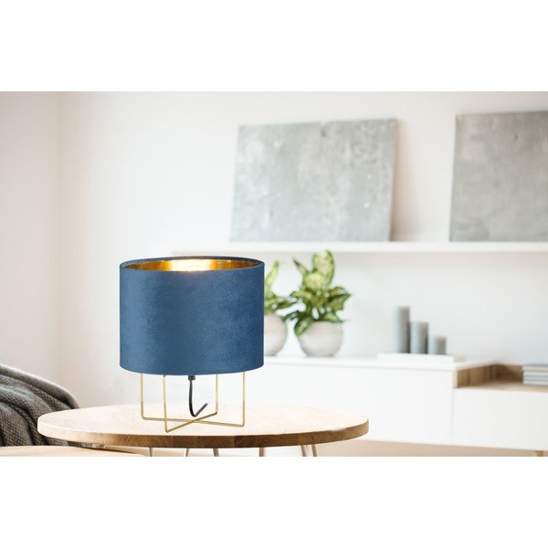 Plava stolna lampa Fischer & Honsel Aura, visina 32 cm-image-2
