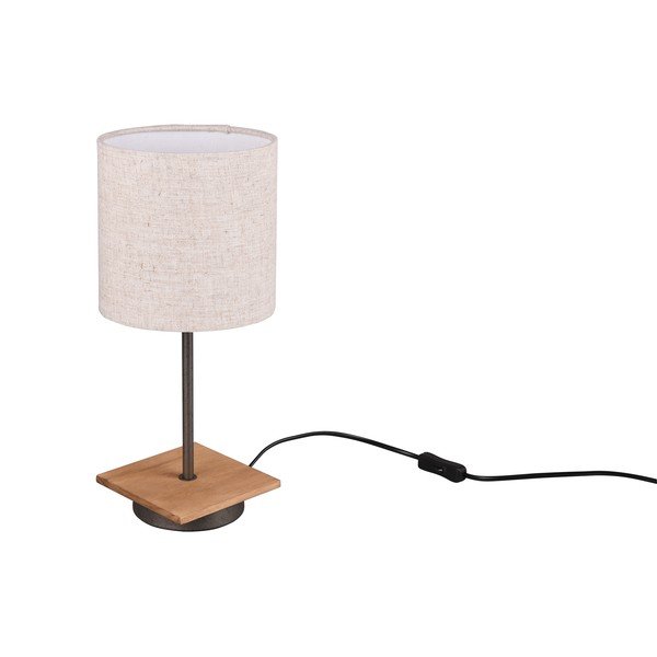 Bež/u prirodnoj boji stolna lampa s tekstilnim sjenilom (visina 40 cm) Elmau – Trio