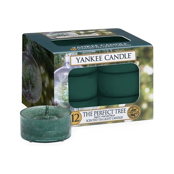 Set od 12 mirisnih svijeća Yankee Candle The Perfect Tree, vrijeme gorenja 4 sata