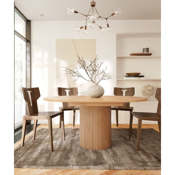 Okrugli proširiv blagovaonski stol u dekoru hrasta ø 115 cm Malaga – Bonami Selection-image-1