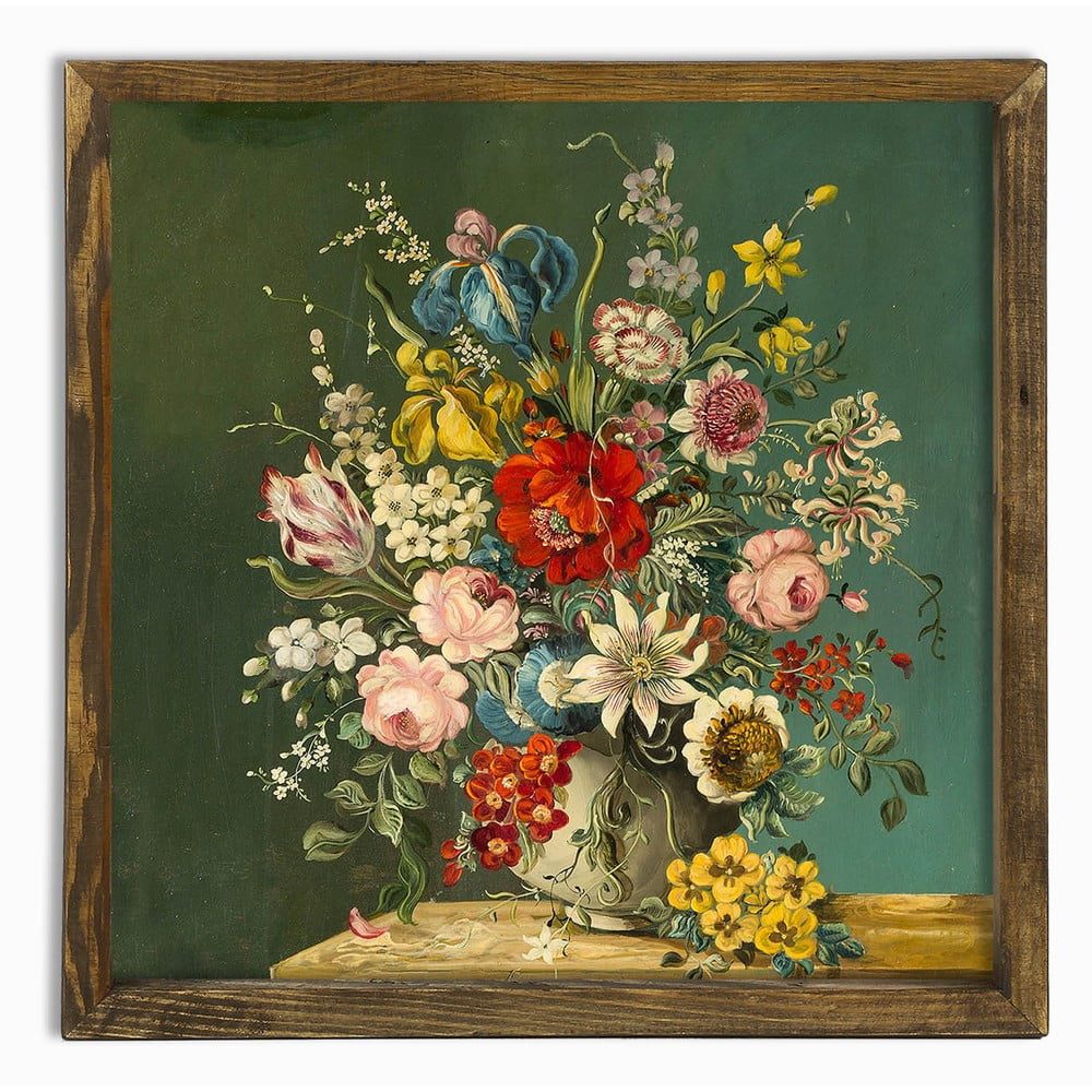 Zidna slika Vintage Flowers, 50 x 50 cm