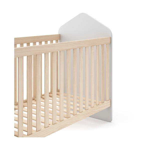 Bijeli/natur dječji krevet u dekoru bora 60x120 cm Estefania – Marckeric-image-4