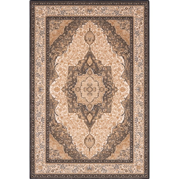 Svjetlo smeđi vuneni tepih 133x180 cm Charlotte – Agnella