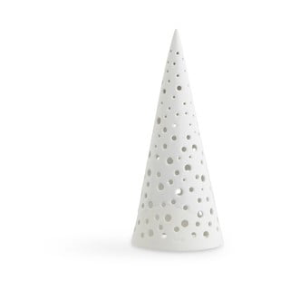 Bijeli božićni porculanski svijećnjak Kähler Design Nobili, visina 19 cm