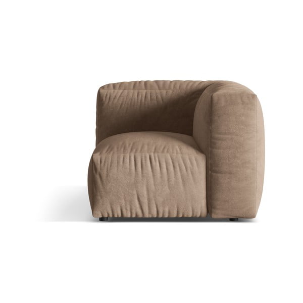 Svjetlo smeđa baršunasti modularna sjedeća garnitura (promjenjiva) Martina – Micadoni 