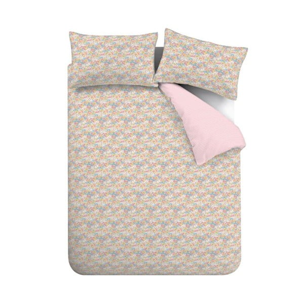 Ružičasta posteljina za krevet za jednu osobu 135x200 cm Darcy Floral – Catherine Lansfield