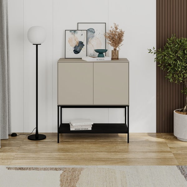 Crni/krem ormarić 80x90x40 cm Amira – Marckeric-image-1