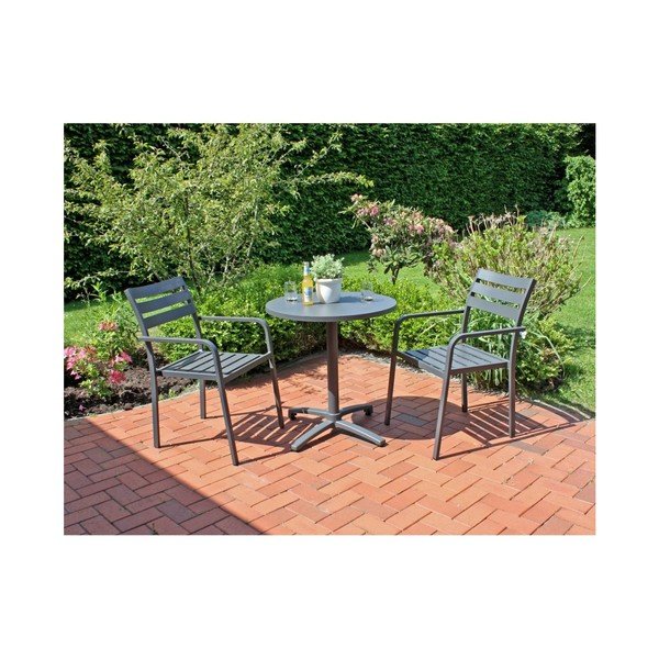 Siva vrtna fotelja Treviso – Garden Pleasure-image-1