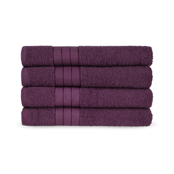 Bordo pamučni ručnici u setu 4 kom od frotira 50x100 cm – Good Morning