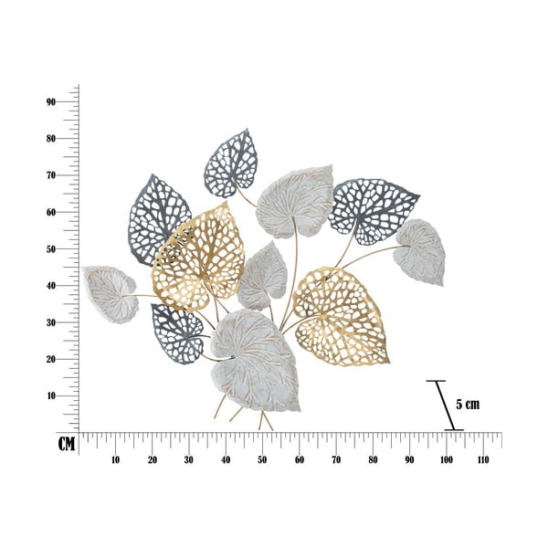 Metalna viseća dekoracija s uzorkom lišća Mauro Ferretti Ory -B-, 100 x 80 cm-image-2