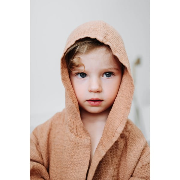 Dječji narančasti laneni ogrtač Linen Tales Nature, veličina 122 - 128-image-3