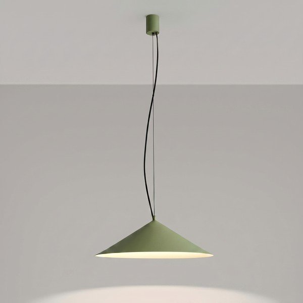Kaki zelena metalna LED viseća svjetiljka ø 50 cm FINT – Thoro-image-1