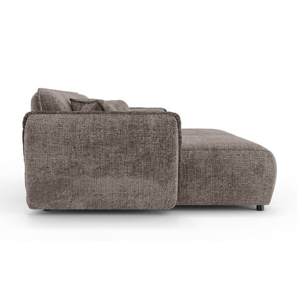 Smeđe-siva sofa od šenila s ležaljkom 252 cm Nelia Big – Ropez-image-3