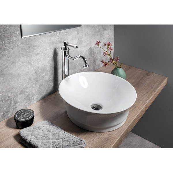 Stojeća slavina za umivaonik u sjajno srebrnoj boji Vienna – Sapho-image-1