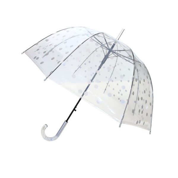 Prozirni kišobran od trske otporan na vjetar Ambiance Birdcage Dots, ⌀ 85 cm