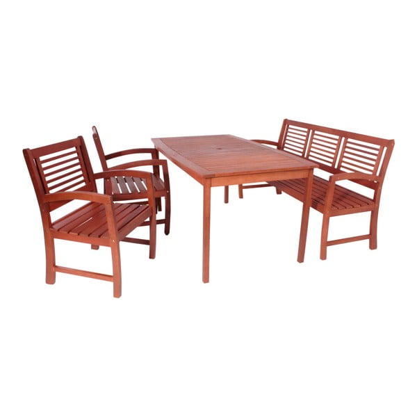 Vrtni stol od masivnog eukaliptusa 90x150 cm Madison – Garden Pleasure-image-2