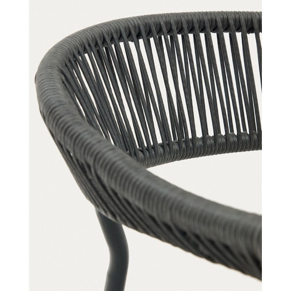 Sive blagovaonske stolice u setu 4 kom od umjetnog ratana Futadera – Kave Home-image-3